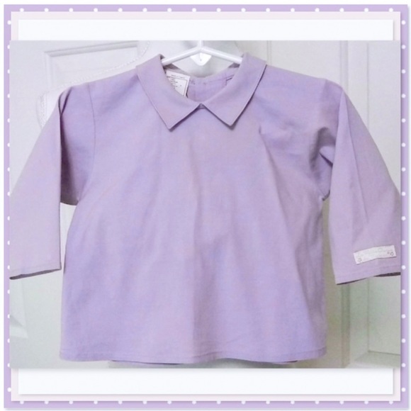 🆕 Lavender LA Petite Ourse Overalls + L/S Button Down Top Set 0-6mos NWT - Picture 7 of 10